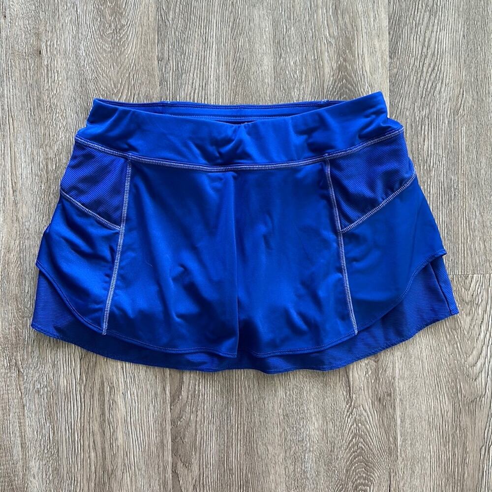 Athleta Bustle Tennis Skort Blue Size Medium Athletic Pickleball
